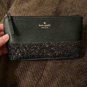 Gorgeous sparkle Kate Spade cosmetic bag